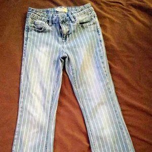 Girls size 14 Rock & Roll denim Striped boot cut Jeans